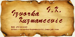 Izvorka Kuzmančević vizit kartica